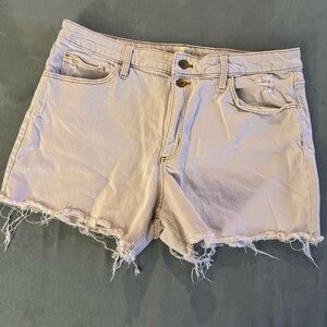 Universal Thread Cream Distressed Jean Shorts
